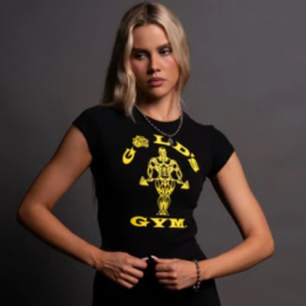 Gold's Wolf "Baby" Tee in Black